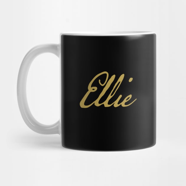 Ellie Typography Gold Script by ellenhenryart